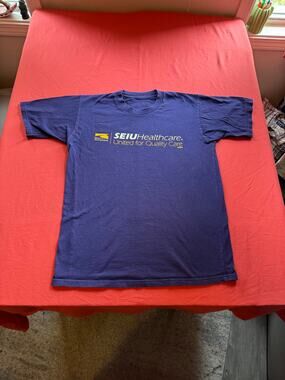 Vintage Purple SEIU Healthcare PA Shirt M Union Line USA